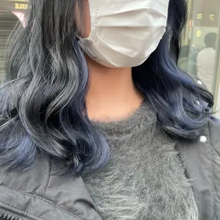 ミディアム カラー パーマ ヘアアレンジ メンズ キッズ ネイル マツエク・マツパ アイブロウ 🦋韓国風カラー🦋 こうせい原宿のヘアスタイル