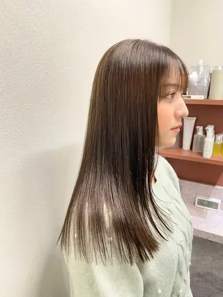 ロング カラー 濱田 瑠奈のヘアスタイル