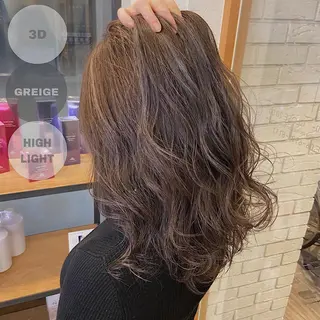 セミロング カラー 韓国|ミルクティ momoeのヘアスタイル
