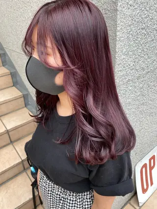 セミロング カラー 美髪特化✨ 伊織✨縮毛矯正✨のヘアスタイル