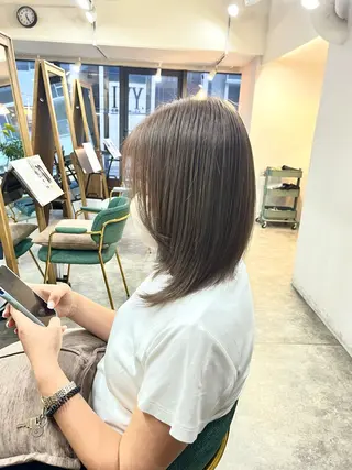 セミロング カラー 韓国ヘア/ 髪質改善特化谷名勇輝のヘアスタイル