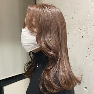セミロング 地毛風縮毛矯正/ コウノリナのヘアスタイル