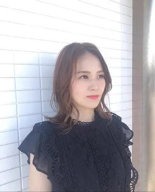 ミディアム 菊池 幹のヘアスタイル