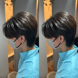 パーマ メンズ センターパート ／植田のヘアスタイル