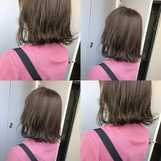 ミディアム カラー レイヤーカット 韓国ヘアayameのヘアスタイル