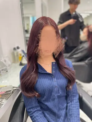 ロング カラー トレンド暖色ヘア🍒 miu🍒のヘアスタイル