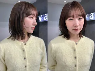 ミディアム カラー ナチュラル×色気パ ーマ 渋谷/マナミのヘアスタイル