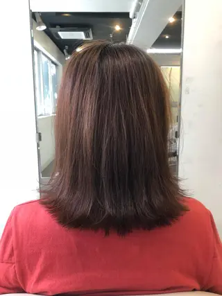 ミディアム 芝田 望優のヘアスタイル