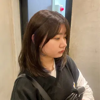 セミロング 顔周りcut・ご相談 ＝新宿しずく🇰🇷のヘアスタイル