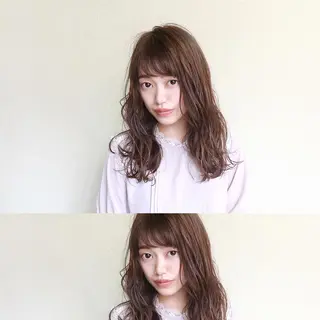 セミロング カラー パーマ 🟦髪質改善6年 💊YAMAMOTOのヘアスタイル