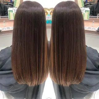 ロング 縮毛矯正/髪質改善 継続する美髪のヘアスタイル