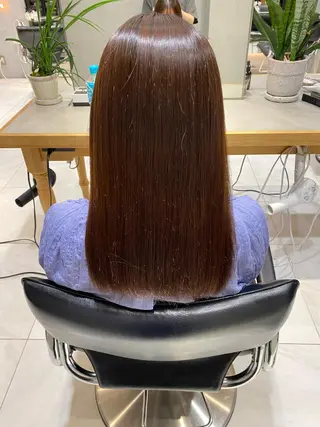 セミロング ヘアアレンジ 🌻暖色カラー🌻 sakuraのヘアスタイル