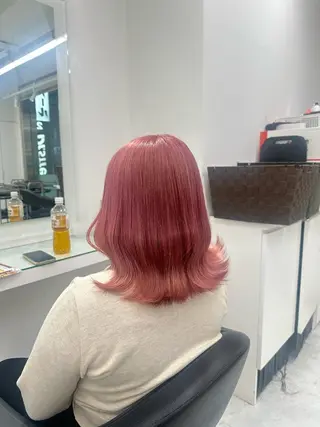セミロング カラー ❄最強かわいいカラー ❄️MINA❄️のヘアスタイル