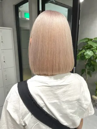 ミディアム カラー 暖色ハイトーン特化 🥇Mioのヘアスタイル