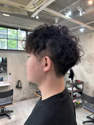 ショート パーマ メンズ メンズパーマ ジンのヘアスタイル