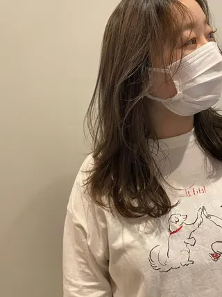 セミロング カラー ヨシモトリョウ 髪質改善/美髪のヘアスタイル