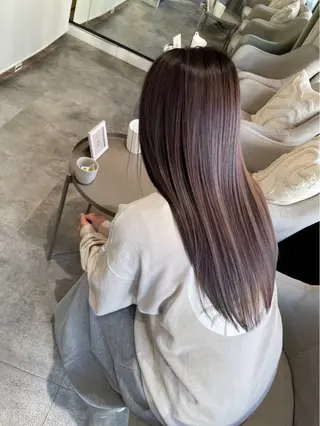 ロング カラー ケアブリーチ🥣 縮毛矯正Ryokoのヘアスタイル
