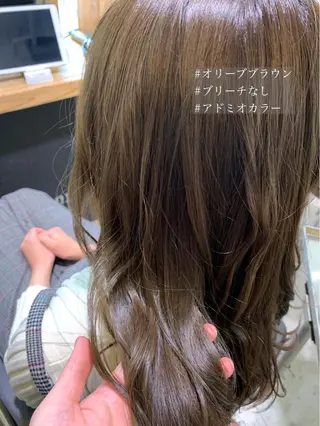 セミロング カラー ノグチ ナツコのヘアスタイル
