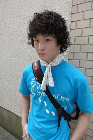 ミディアム パーマ メンズ トレンドヘア◎ 店長　清原佑太のヘアスタイル