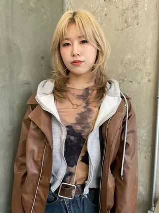 ミディアム カラー RIN🎀レイヤー/ ボブ/オリーブカラーのヘアスタイル