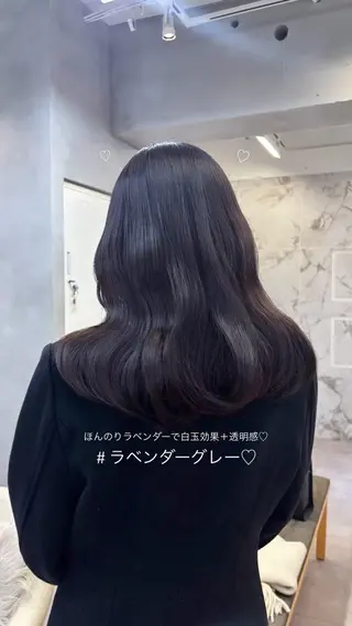 セミロング カラー momochan🍑 やわらかいボブ♡のヘアスタイル