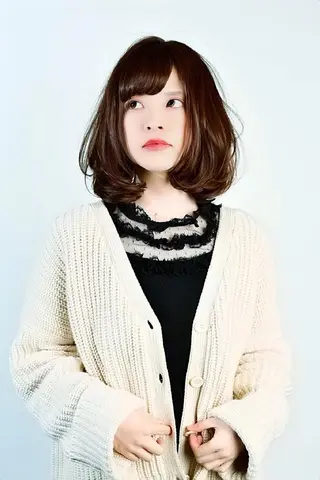 ミディアム 【西八王子】Siq ●FM●オーナーのヘアスタイル