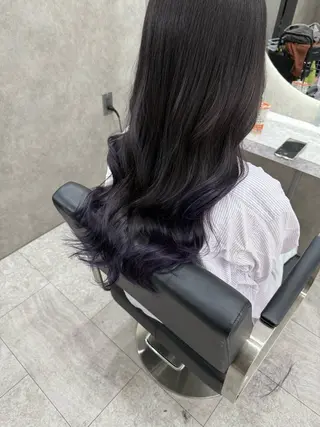 ミディアム 髪質改善ストレート/ ブリーチカラー/荊尾のヘアスタイル