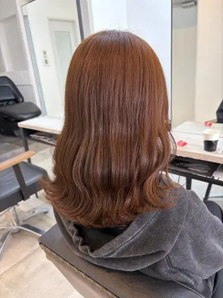 ミディアム カラー 🥀韓国ヘア🥀 宮津真菜のヘアスタイル