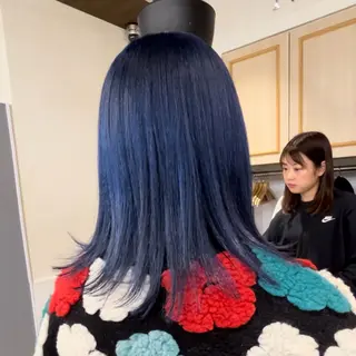 セミロング カラー ヘアアレンジ 🎀オタク美容師艶髪 カラーERINA🎀のヘアスタイル