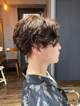 ショート カラー パーマ ヘアアレンジ メンズ ✨前田 優・2拠点✨ ✨恵比寿・札幌店✨のヘアスタイル
