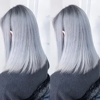 ミディアム カラー BOX mico.のヘアスタイル