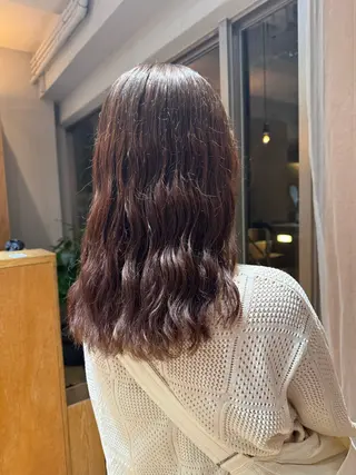 セミロング 大人可愛い♡コテ巻き パーマ🌼杉田 萌恵のヘアスタイル