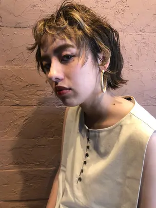 ショート カラー ヘアアレンジ 早瀬裕之 パーマのヘアスタイル