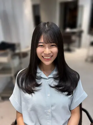 ロング ninaアイドル前髪 ×透明感🎀のヘアスタイル