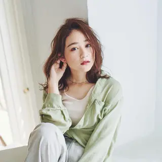 セミロング 【髪質改善】 梅田　聡のヘアスタイル