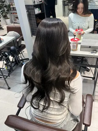 ロング カラー caho/韓国ヘア 盛れStyle🩶✨のヘアスタイル