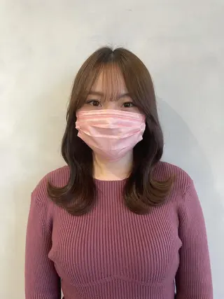 ミディアム ❤︎︎韓国ヘア❤︎︎ 𝑺𝒉𝒊𝒉𝒐のヘアスタイル