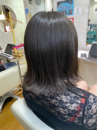 ミディアム カラー パーマ ヘアアレンジ 清水 由佳のマツエク・マツパデザイン