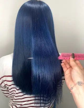 セミロング カラー RIO🩶NEXT/ エクステ/ハイトーンのヘアスタイル