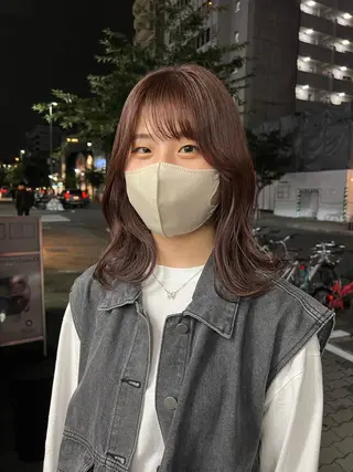 ミディアム カラー 三谷はるな /名古屋/本山のヘアスタイル