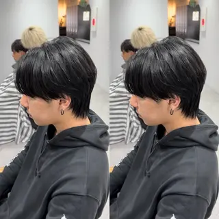 パーマ メンズ センターパート ／植田のヘアスタイル