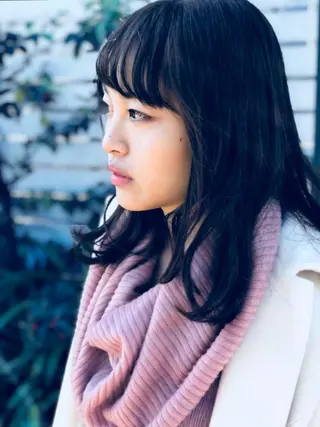 セミロング カラー 及川 祐輔のヘアスタイル