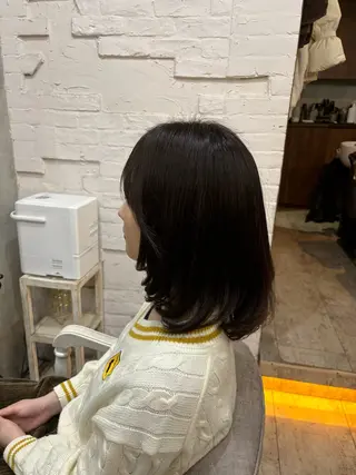 ミディアム カラー メンズ/ヘアセット/ 顔周りレイヤー/💶のヘアスタイル