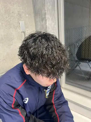 パーマ メンズ 【毎朝セット3分】 メンズパーマ　真人のヘアスタイル