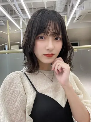 ミディアム カラー ヘアアレンジ CARELLY Rukaのマツエク・マツパデザイン