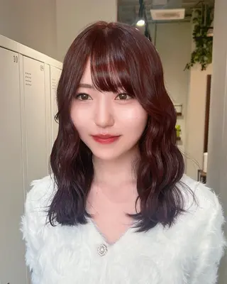 ミディアム おしゃれボブ/暖色 カラー🧶いろはのヘアスタイル