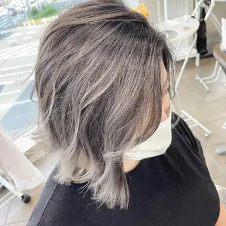カラー Luisハイライト　 喜連瓜破、髪質改善のヘアスタイル