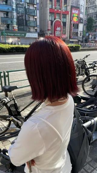 ミディアム カラー メンズパーマ特化 ふうきのヘアスタイル