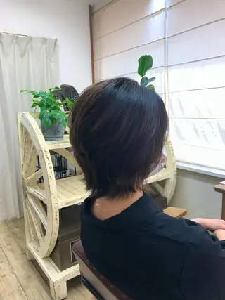 ショート 髪質改善個室サロン' 白髪ぼかし・縮毛矯正のヘアスタイル