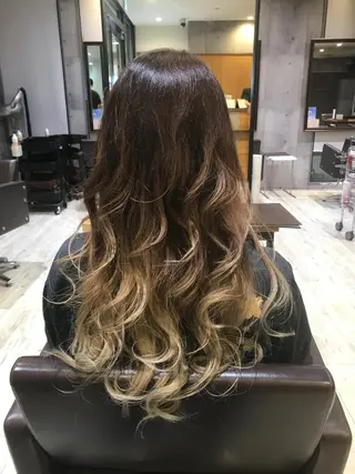 ミディアム カラー パーマ ヘアアレンジ メンズ キッズ ネイル マツエク・マツパ EnBlesS西宮 マンツーマン神道有基のヘアスタイル